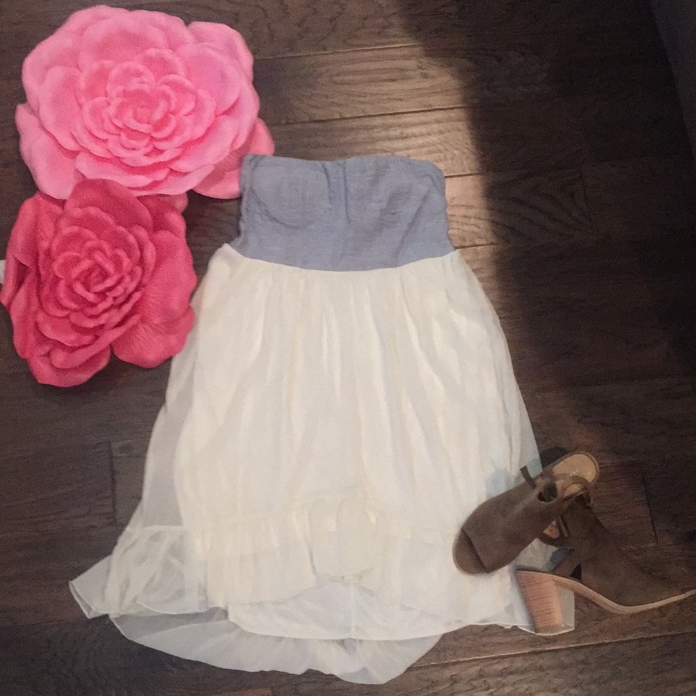 Strapless high low dress